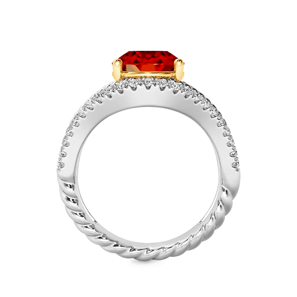 Gnoce Oval Ruby Wide Band Ring_2