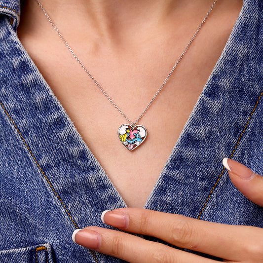 Gnoce Smurfs Necklace x Love Pink Zircon_6