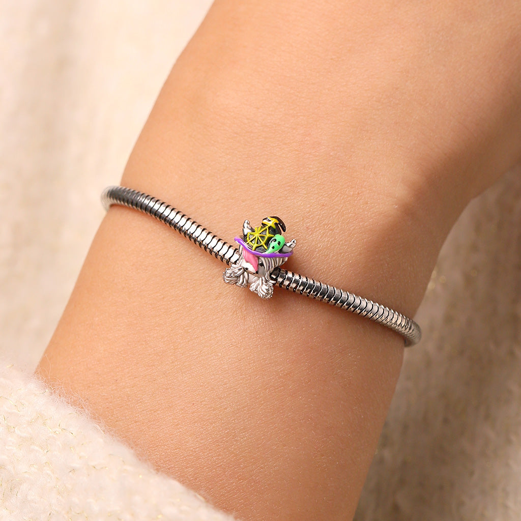 Gnoce Highland Cow Wearing Witch Hat Halloween Charm_5