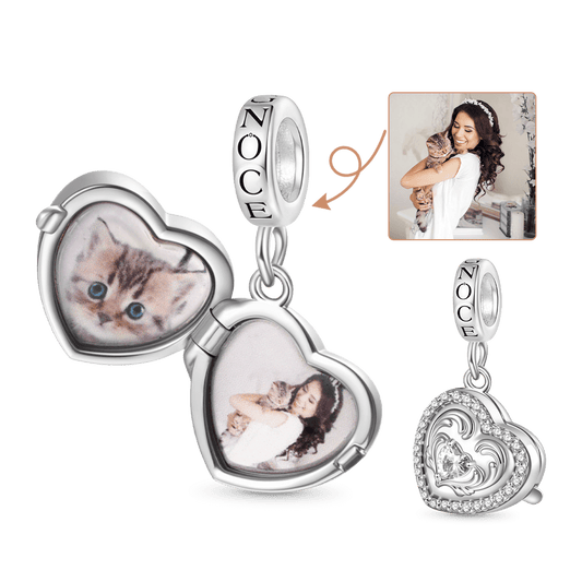Gnoce 'In My Heart' Love Multiple Photo Pendant Dangle Charm_6