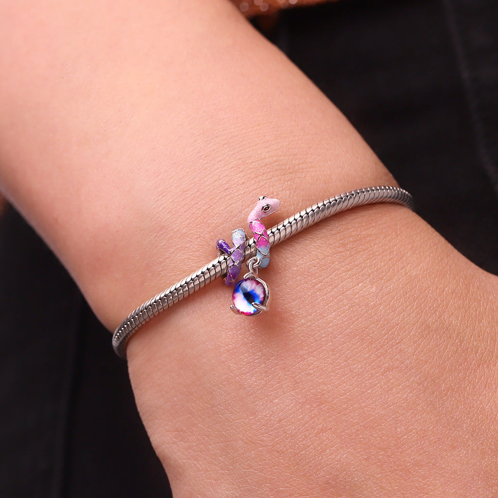 Gnoce Colorful Snake Hanging Devil Eyes Charm_5