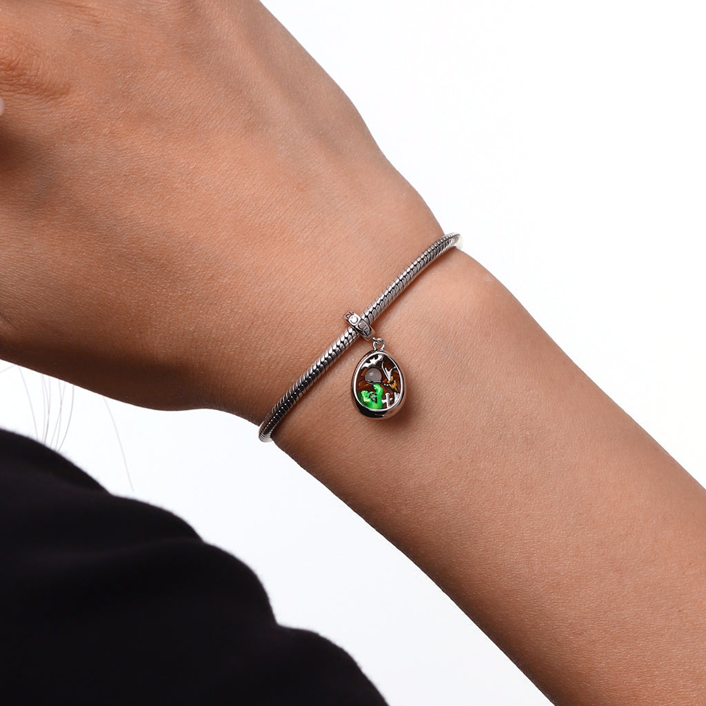 Gnoce Halloween Landscape Egg Glow-in-the-Dark Pendant Dangle Charm_7