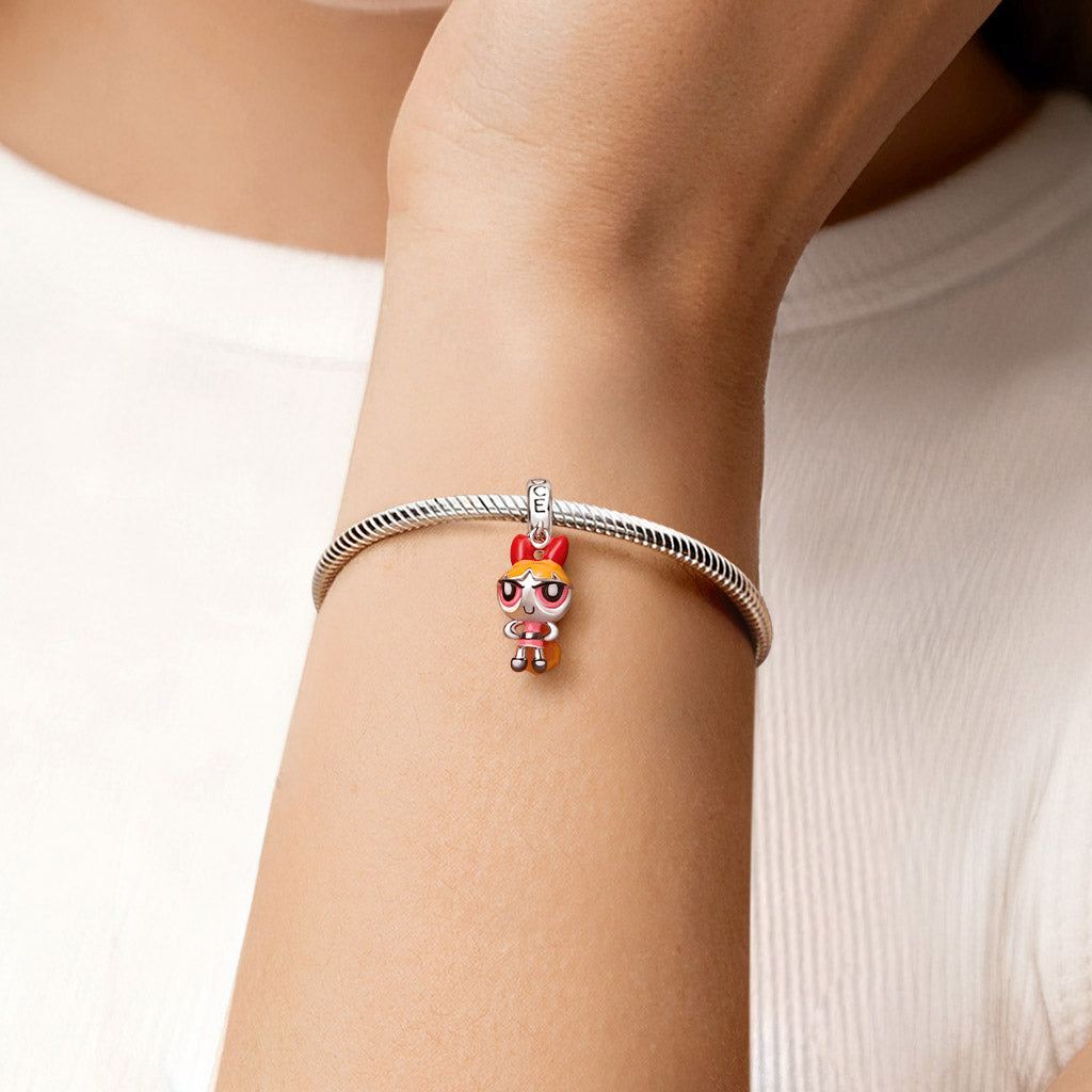 Gnoce The Powerpuff Girls Blossom Pendant Dangle Charm_6