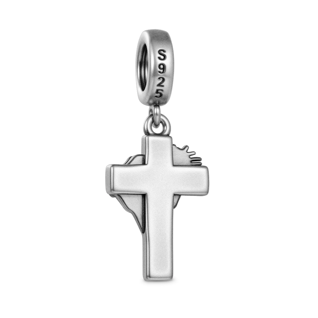 Gnoce Cross with Thorn Crown Pendant Dangle Charm_5