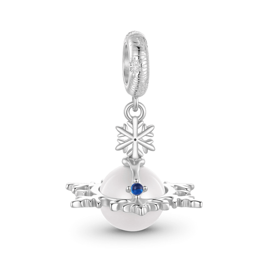 Gnoce Dreamy Pearl Snowflake Planet Pendant Dangle Charm_5
