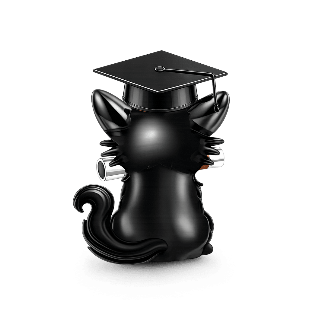 Gnoce Graduation Black Cat Bachelor's Degree Charm_5