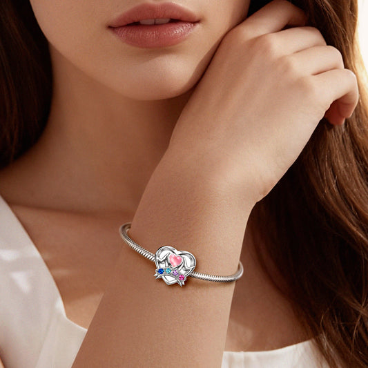 Gnoce Love Mom Glow-in-the-Dark Heart-Shaped Personalized Photo Charm_4