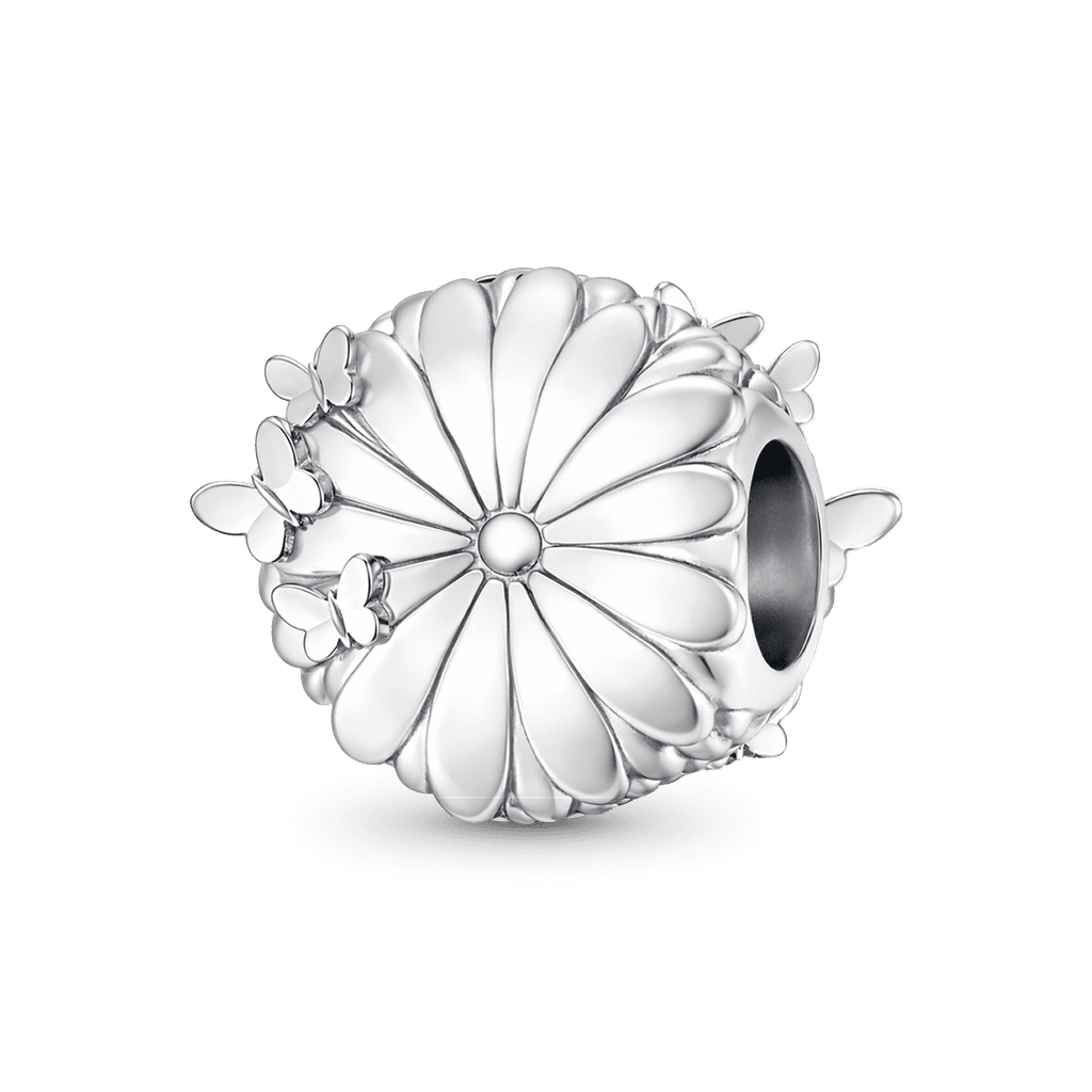 Gnoce Mother's Day Daisy Butterfly Birthstone Charm_6