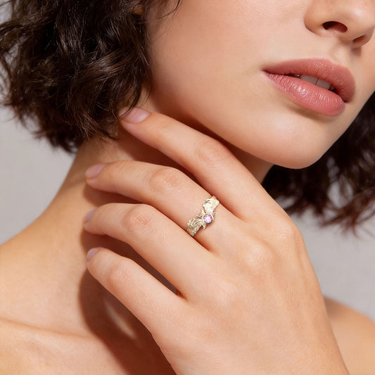 Gnoce Phantom Moon Round-cut Engagement Ring_2