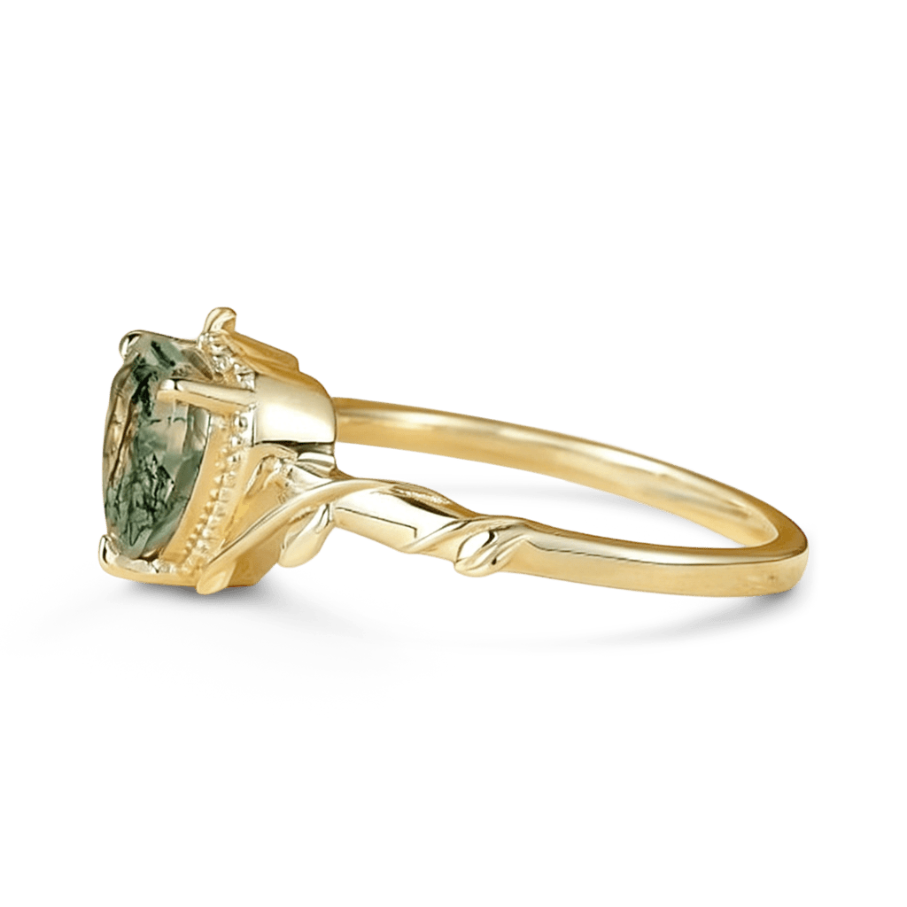 Gnoce Moss Agate Heart-cut Promise Ring_4