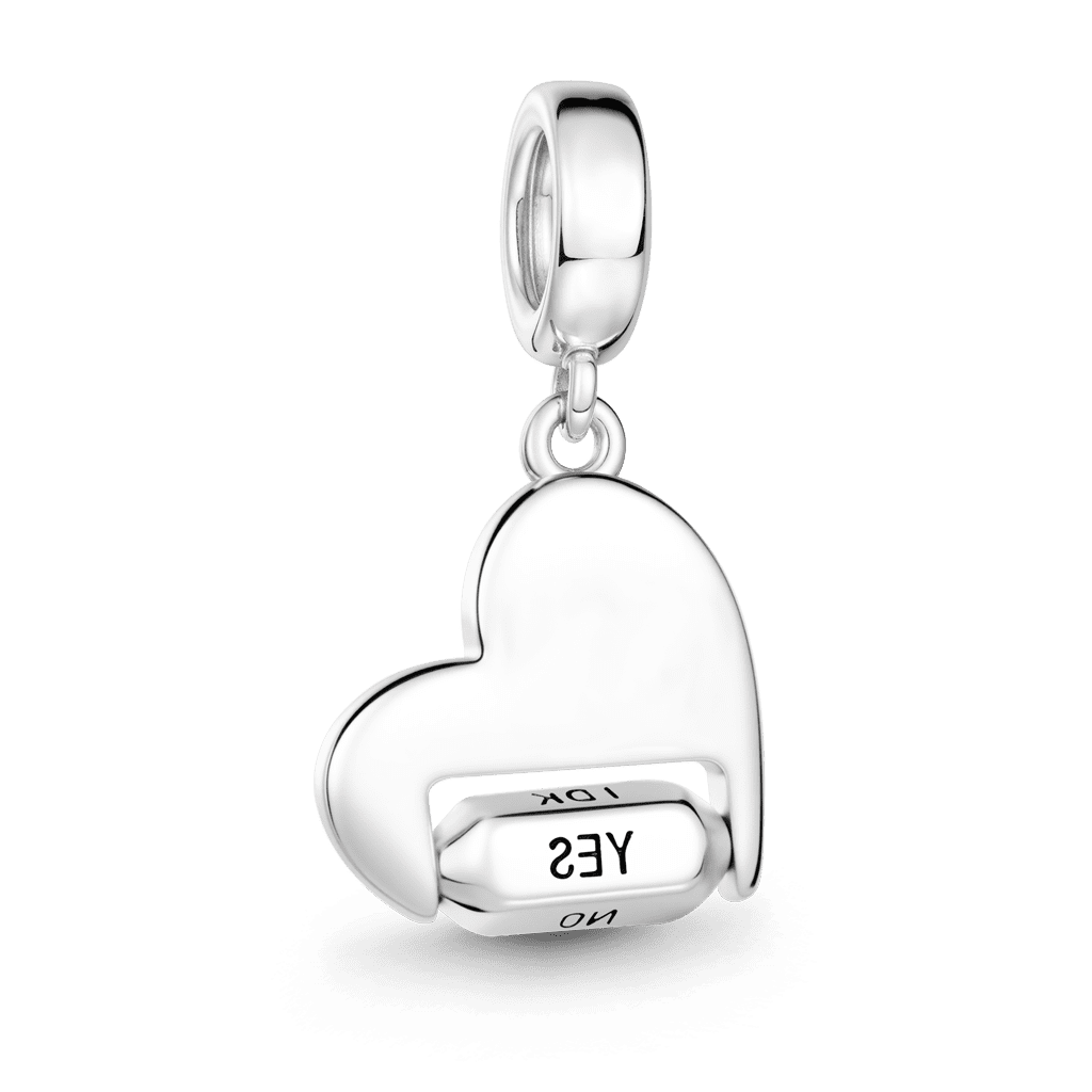 Gnoce Heart Rotating Fortune Teller Pendant Dangle Charm_6