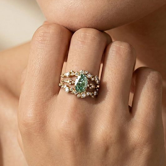 Gonce Brilliant Starlight Oval-Cut Engagement Ring Set_2