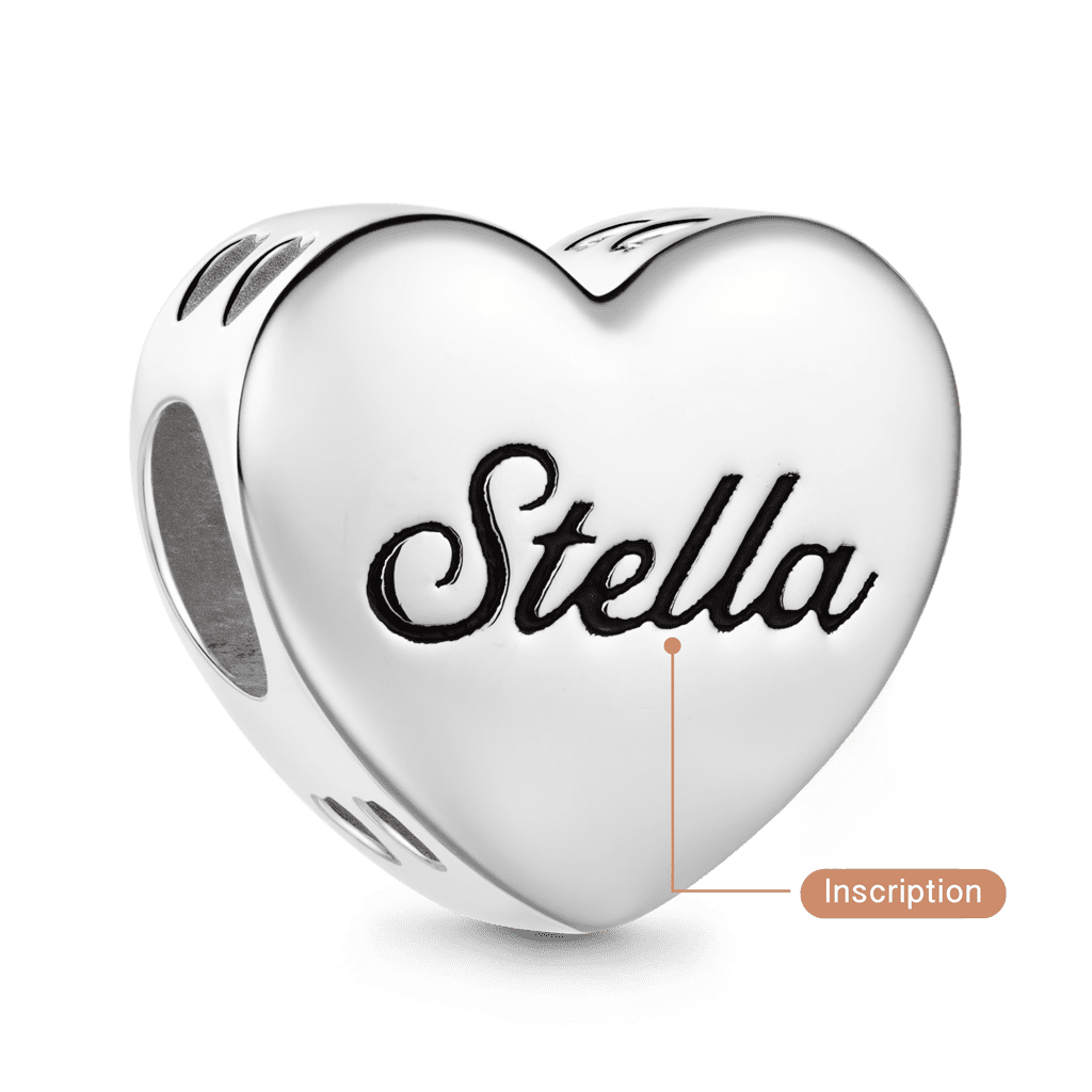 Gnoce Colorful Heart-Shaped Engravable Charm_5