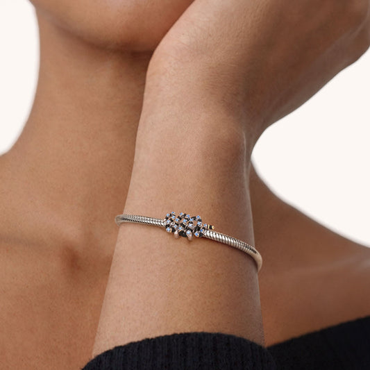 Gnoce Sea Snake Charm Platinum-plated Silver Blend_2