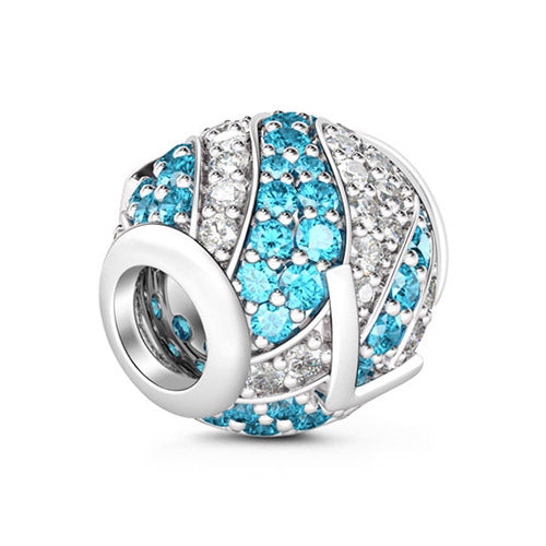 Gnoce “Letter L with Special Meaning for Special Person ”Made of 925 Sterling Silver Aquamarine & Clear CZ Letter L Charm_2