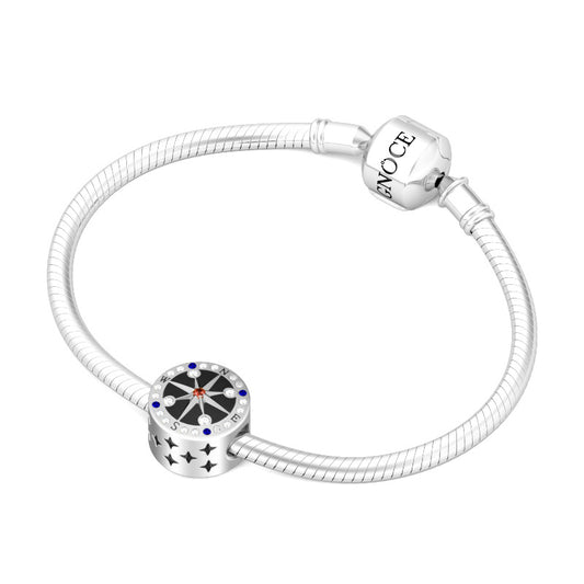 Gnoce "You Are My World"925 Sterling Silver Exquisite Mysterious Compass Charm Bead_4