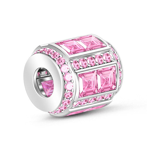 Gnoce "October Birthstone to Be Pride of Your Birth Month" Made of 925 Sterling Silver Pink Crystal Birthstone Charm_2