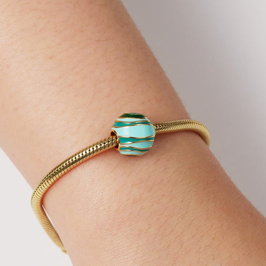 Uranus Charm Bead Sterling Silver 18K Gold Plated_3