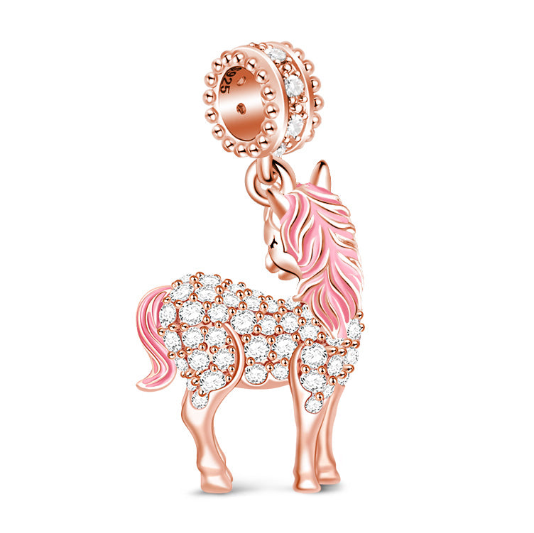 Gnoce "Divine Soul and Spirit" Unicorn Beads 925 Sterling Silver 18K Rose Gold Plated Charm Pendant fit for Bracelet/Necklace_2