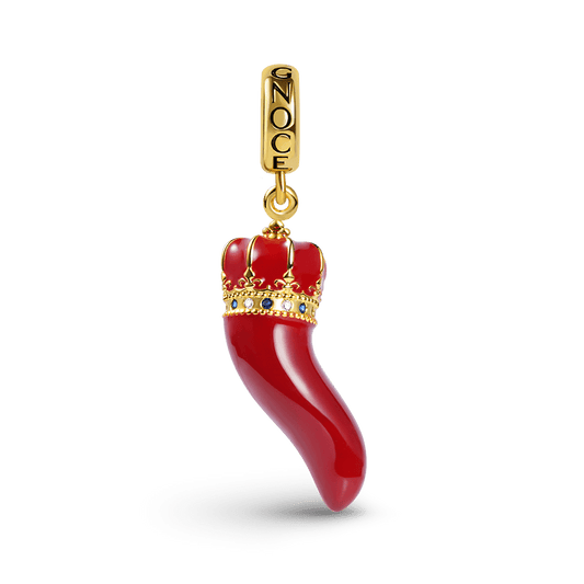 Lucky Horn Pendant Dangle Charm Sterling Silver 18K Gold Plated_1