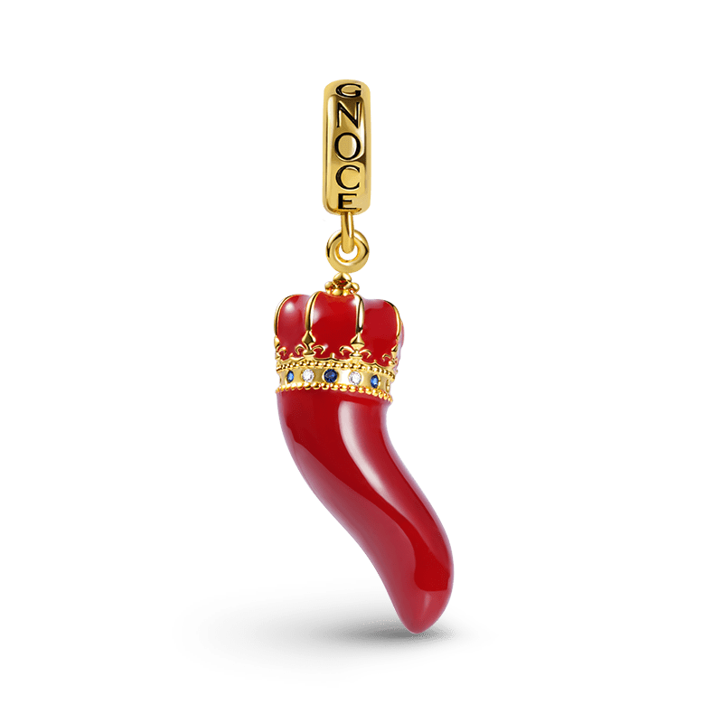 Lucky Horn Pendant Dangle Charm Sterling Silver 18K Gold Plated_1