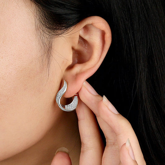 Hoop Stud Earrings Sterling Silver_3