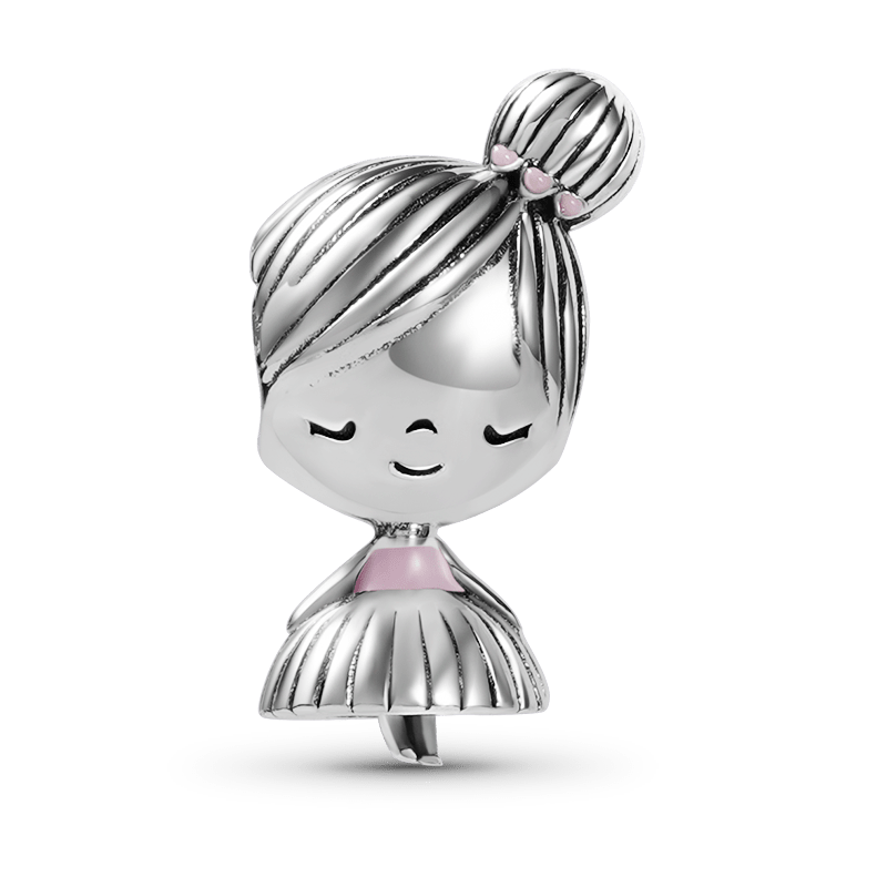 Little Girl Charm Bead Sterling Silver_1