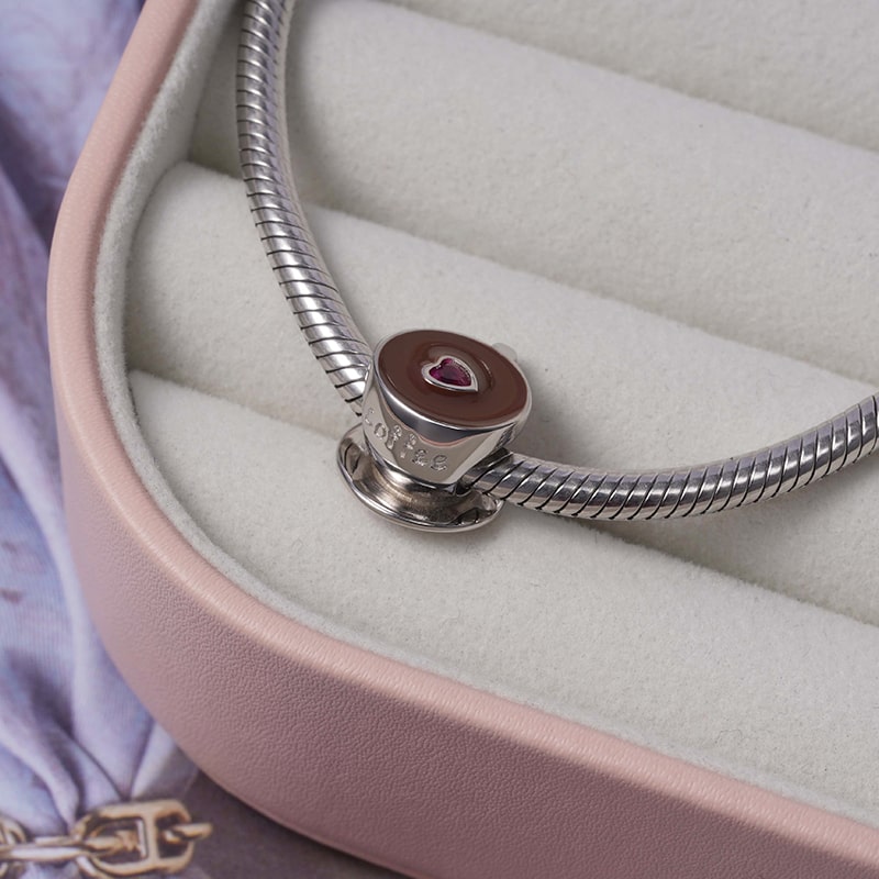 Afternoon Coffee Charm Bead Sterling Silver_2