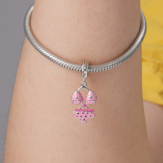 Pink Bikini Pendant Dangle Charm Sterling Silver_3