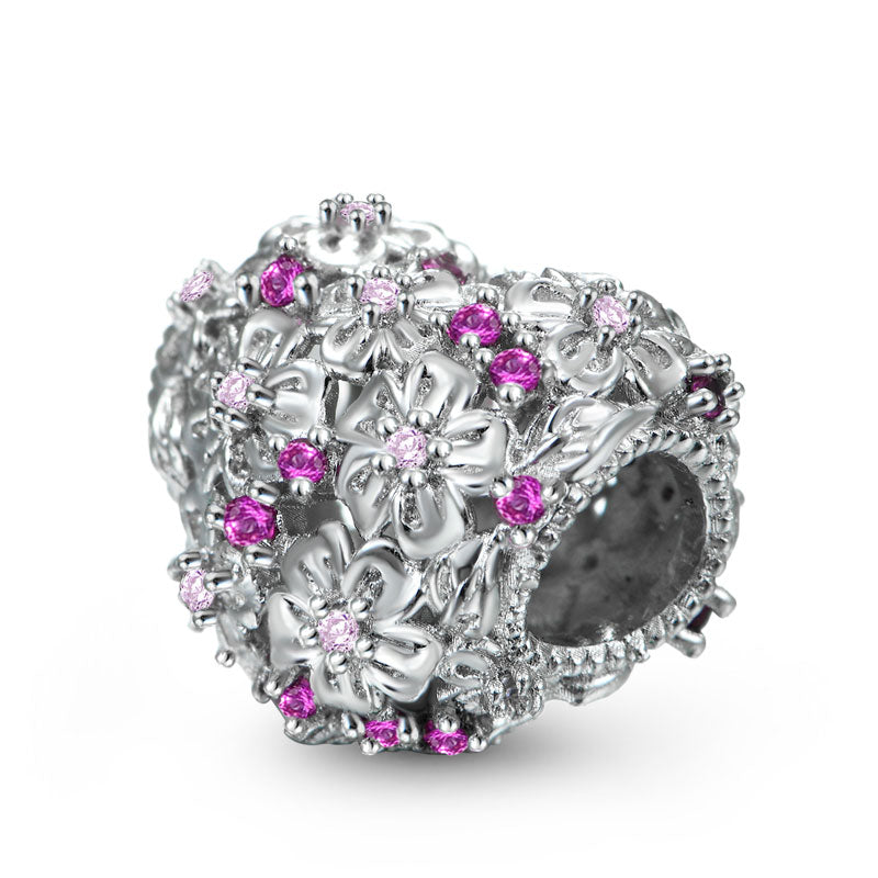 Cherry Blossoms Charm Bead 925 Sterling Silver_2