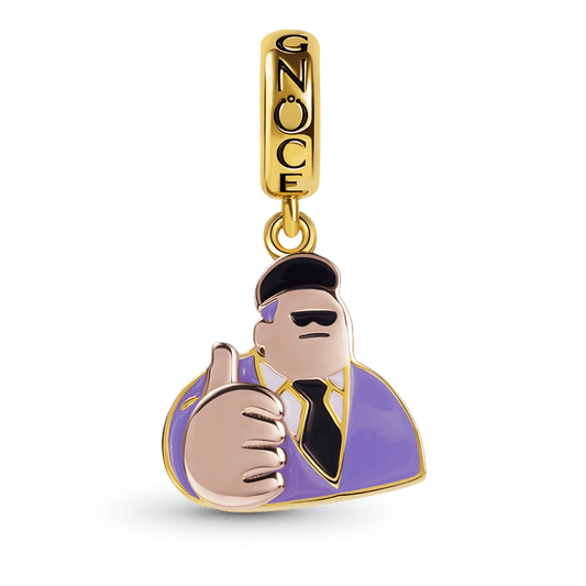 "Crazy Rich Guy" Boss Pendant Dangle Charm Sterling Silver 18K Gold Plated_1