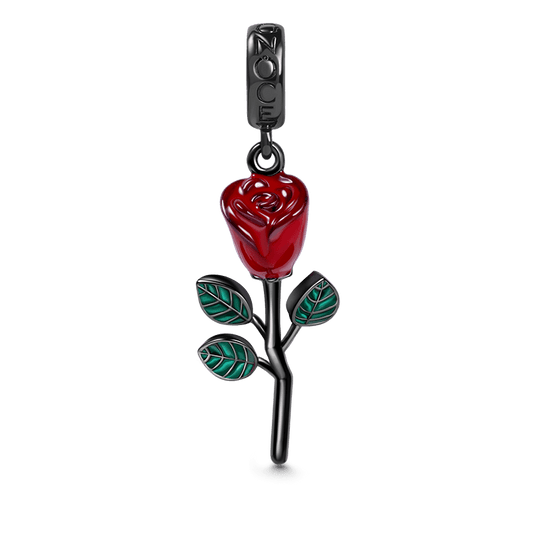 Rose Flower Pendant Dangle Charm Sterling Silver_1