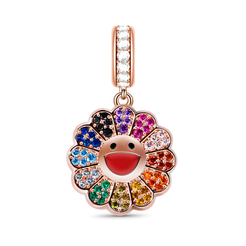 Gnoce "Childish Power" Murakami Takashi Sunflower Pendant With  Zircon Photo Charm_2