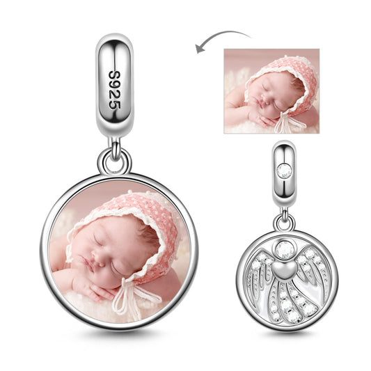 Gnoce "You Are My Angel" S925 Sterling Silver Angel Photo Charm Pendant_1