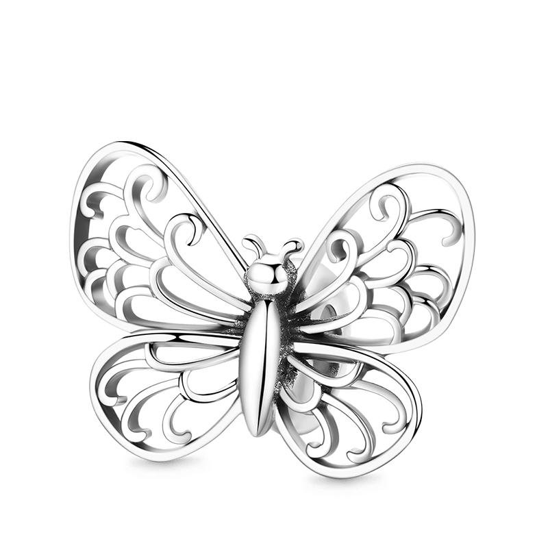 Attractive Butterfly Stopper for Charm Bracelets 925 Sterling Silver_1