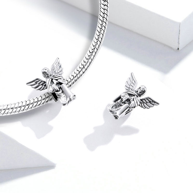 Praying Angel Stopper for Charm Bracelets 925 Sterling Silver_2