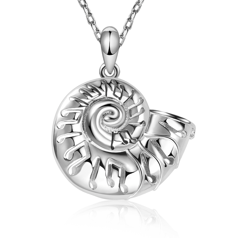 Conch Musical Note Necklace 925 Sterling Silver_1