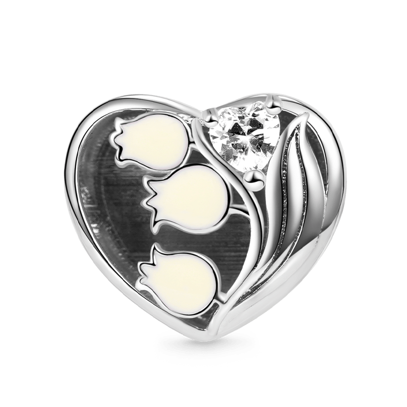 Lily of the Valley Personalized Photo Charm Bead 925 Sterling Silver_2