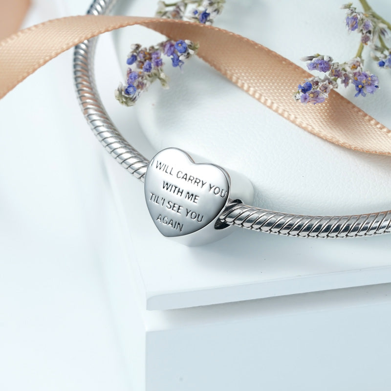 "Accompany You Forever" Personalized Photo Charm Bead 925 Sterling Silver_2
