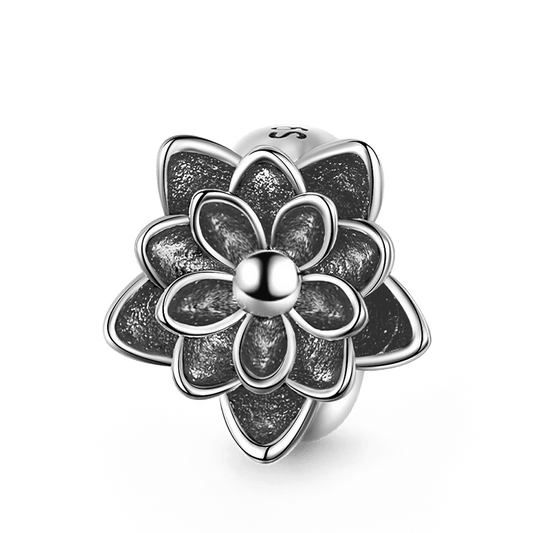 Vintage Lotus Stopper for Charm Bracelets 925 Sterling Silver_1