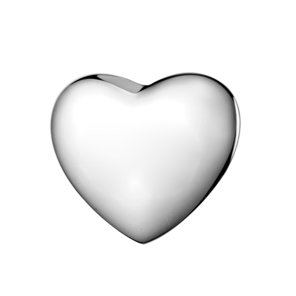Engravable Heart Charm Bead 925 Sterling Silver