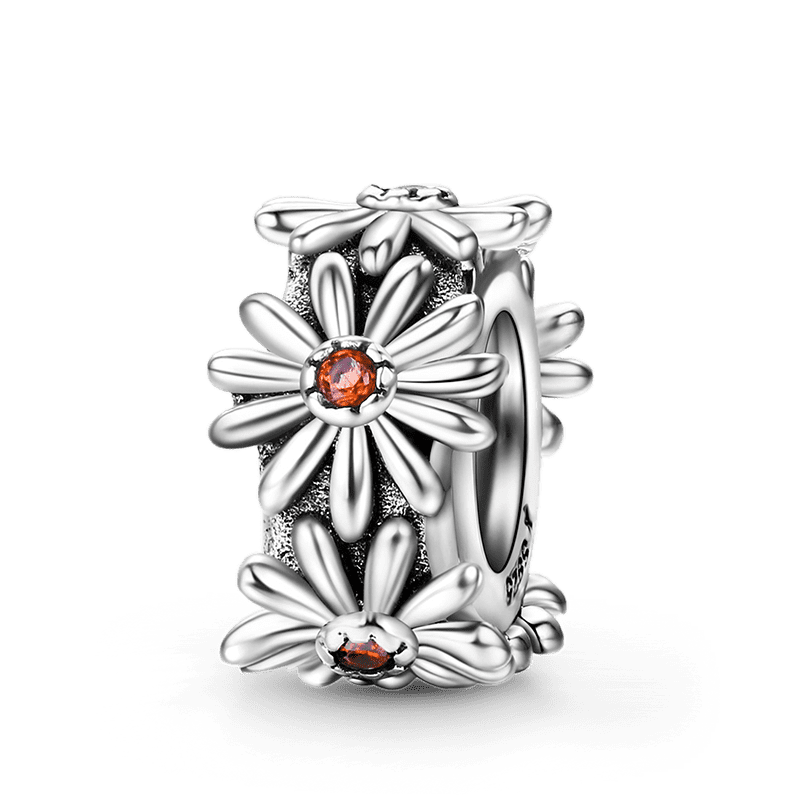 Daisy Wreath Stopper for Charm Bracelets 925 Sterling Silver_1