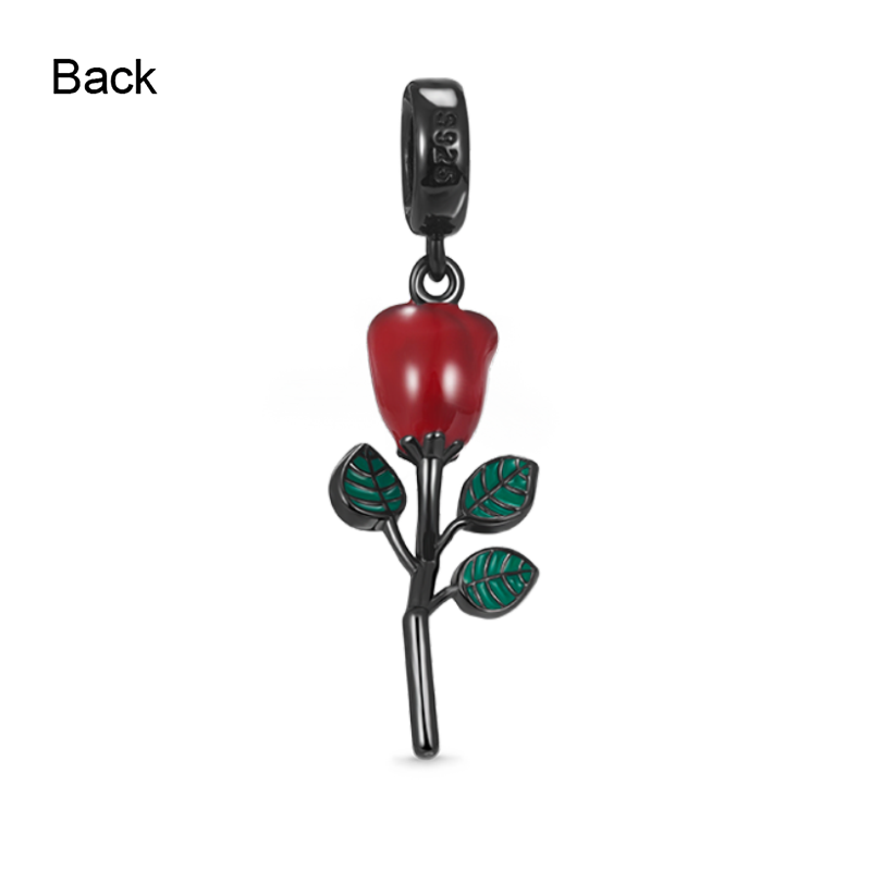 Rose Flower Pendant Dangle Charm Sterling Silver_2