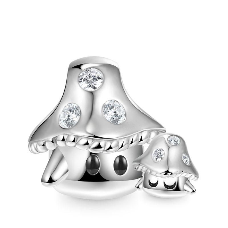 Embrace Love Mushroom & Baby Charm Bead 925 Sterling Silver_1