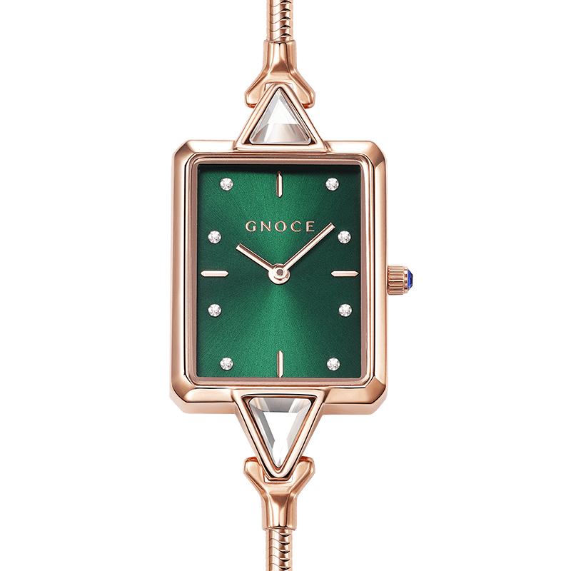 Bracelet Square Watch 18k Rose Gold Plated can be Personalized with Charms_1
