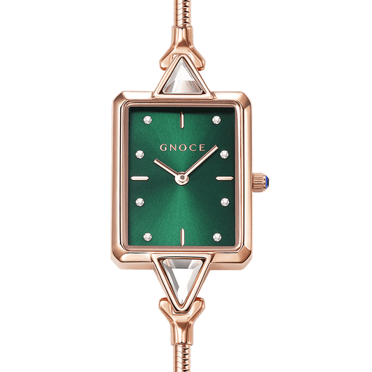 Bracelet Square Watch 18k Rose Gold Plated can be Personalized with Charms_1