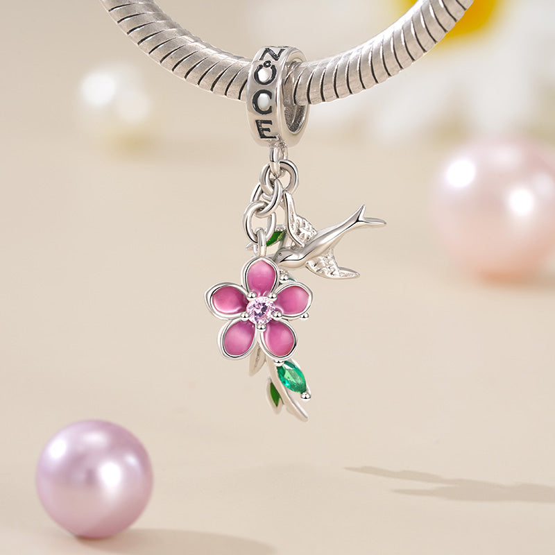 Gnoce Wicker Peach Blossom Pendant Dangle Charm_3