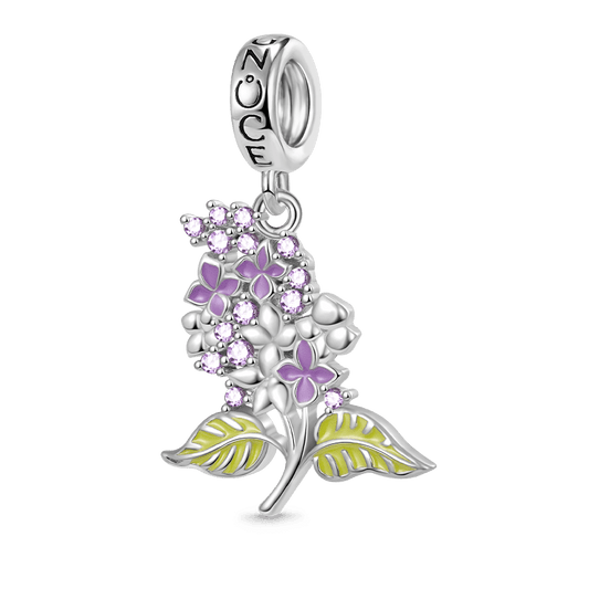 Gnoce Purple Lilac Flower Pendant Dangle Charm_1