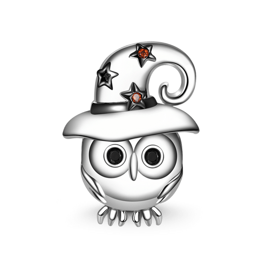 Gnoce Owl with Witch Hat Gift Charm_1