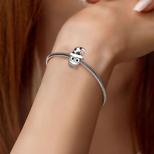 Gnoce Owl with Witch Hat Gift Charm_5